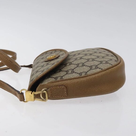 GUCCI GG Plus Supreme Shoulder Bag PVC Leather Beige Gold Auth th5906 - Picture 4 of 15